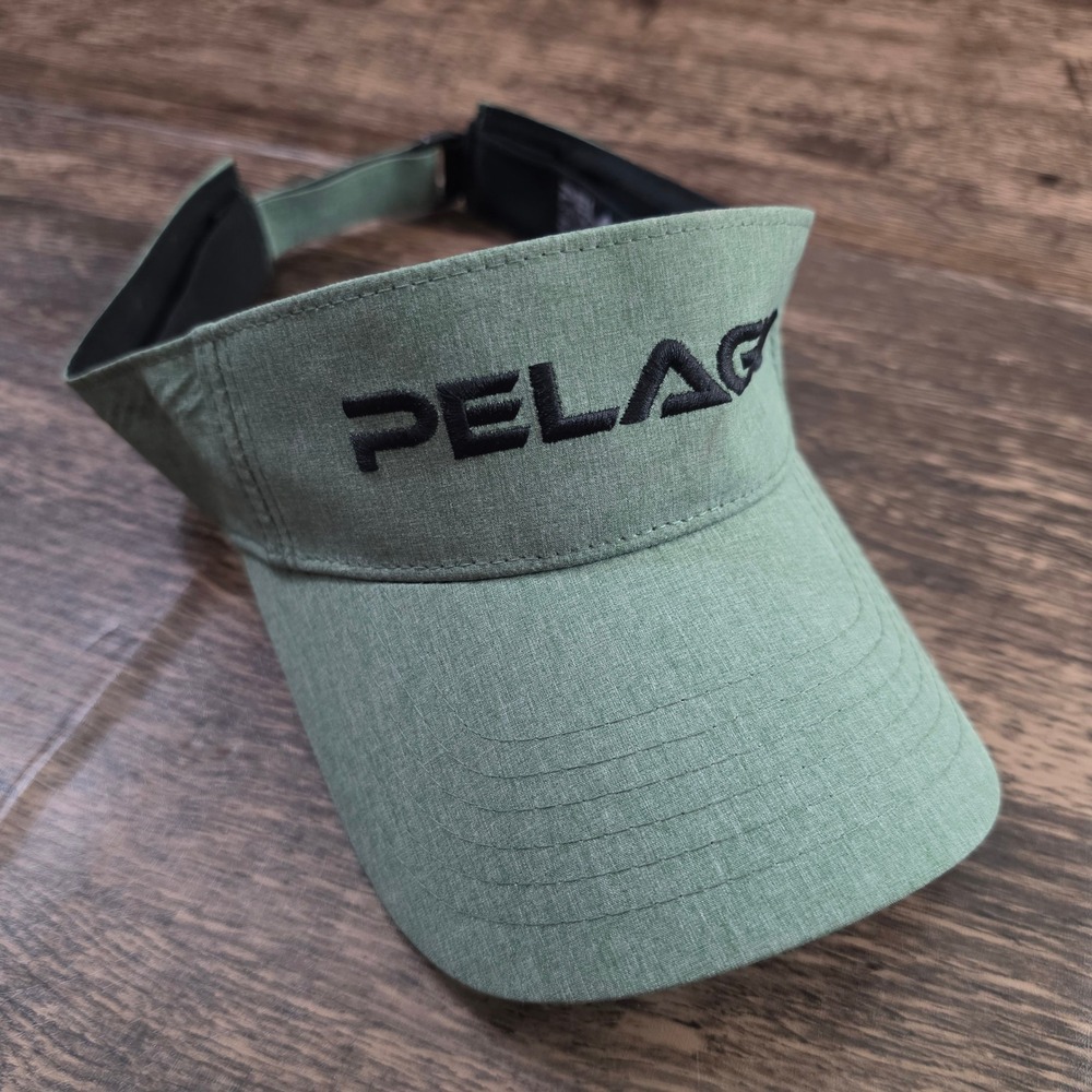 PELAGIC Premium Visor Mens OSFA Green Embroidered‎ Fishing Performance Hat